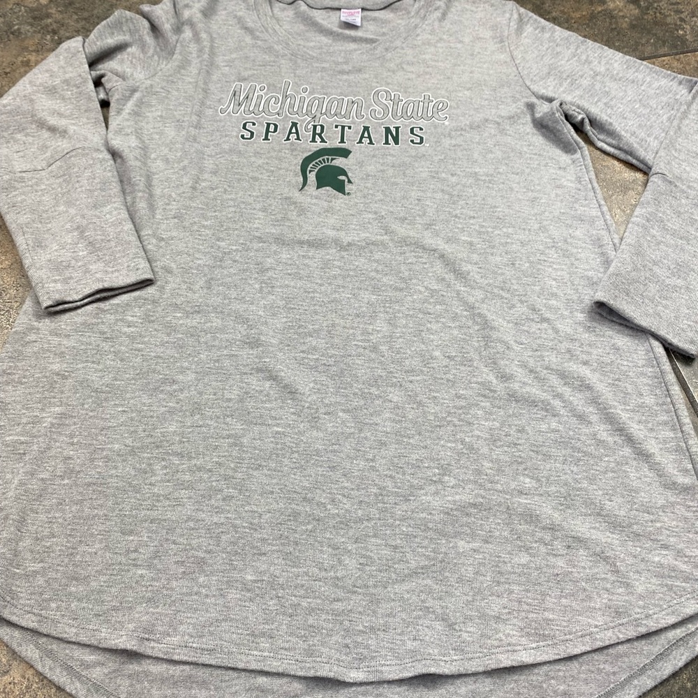 Sideline Apparel MSU Long Crewneck Sweater Size 1XL